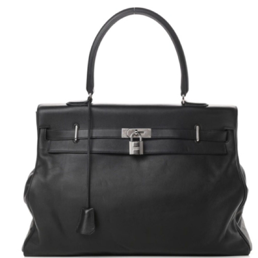 💯 Mint Hermès Kelly Relax 50 Travel Bag 2012 Black